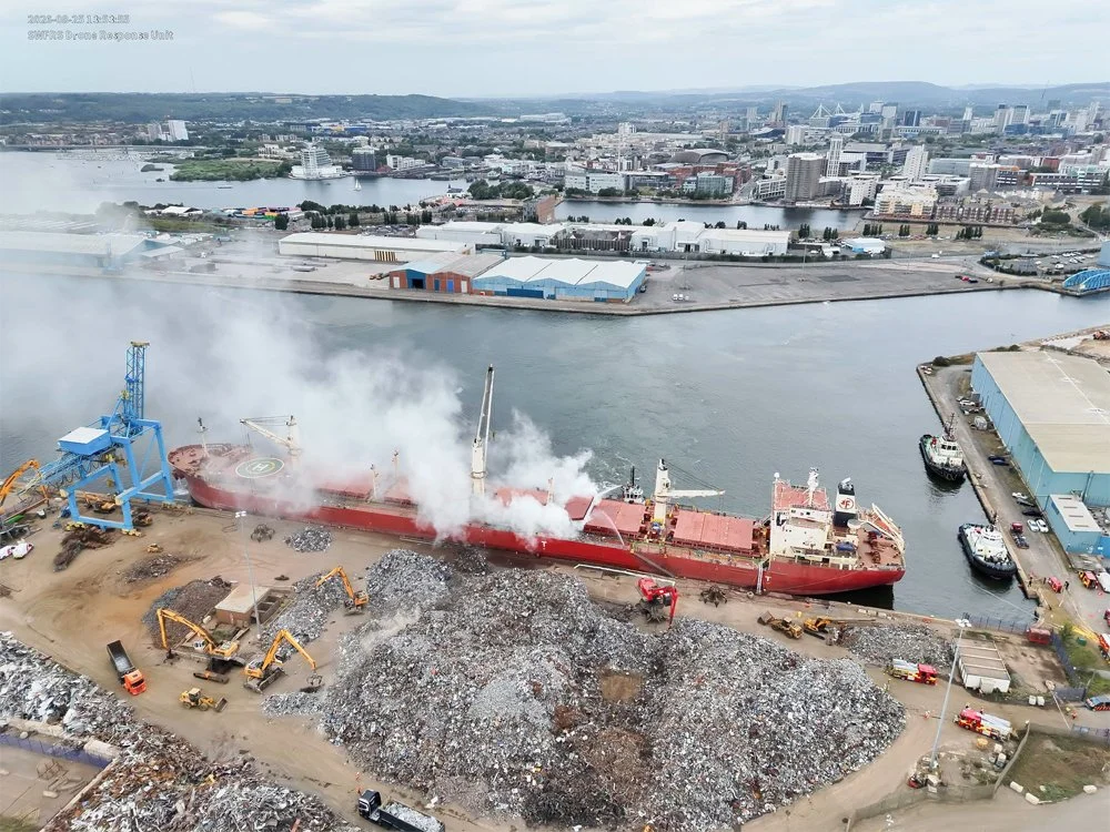 scrap metal fire