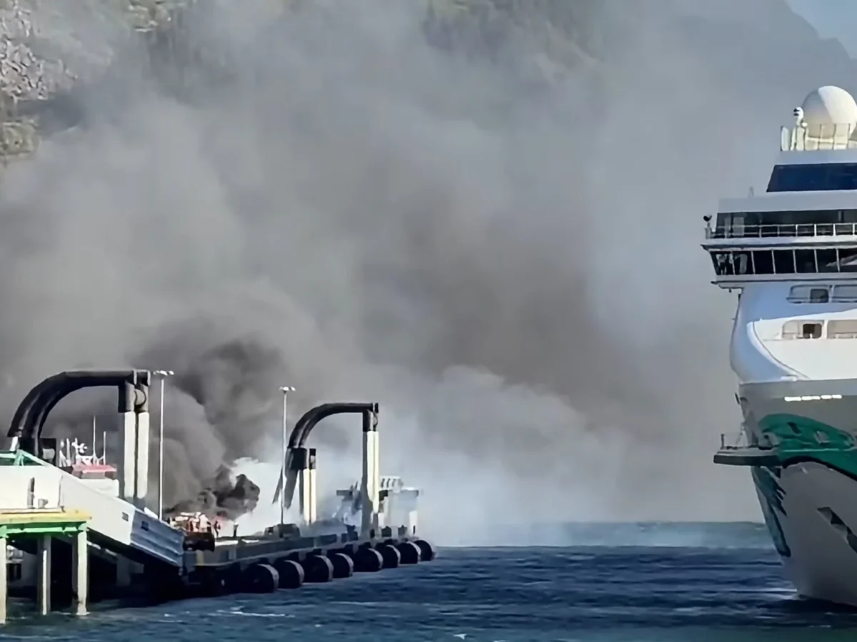 cruise dock fire