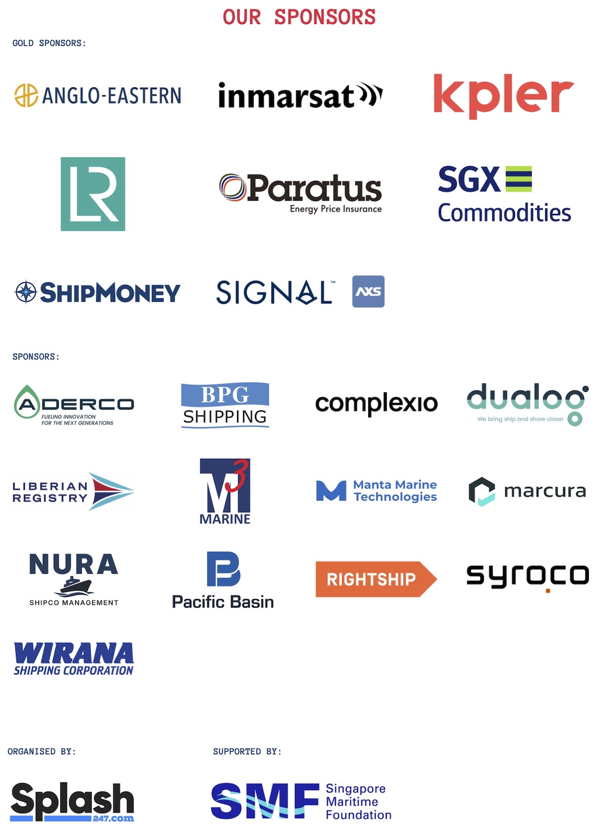 Singapore sponsors